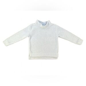 VINEYARD VINES Fuzzy Light Blue Mock Neck Pullover Sweatshirt - XS (5-6Y)